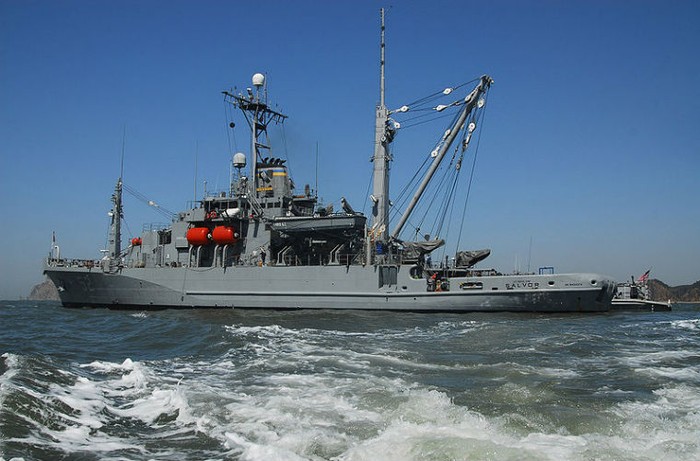 Đi cùng tàu USS Chung-Hoon là tàu kéo cứu hộ USNS Salvor (ARS-52).